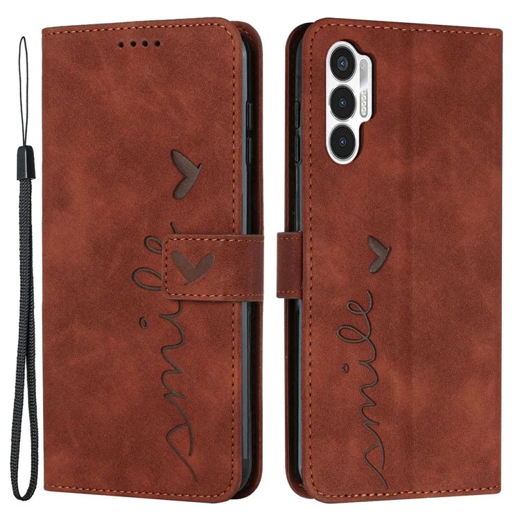 Per Tecno Pova 3 4G Skin-touch PU in Pelle am - Marrone