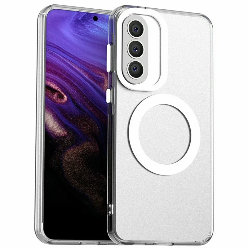 For Samsung Galaxy A57 5G Magnetic Case Anti Drop Hybrid Phone Back Cover - White