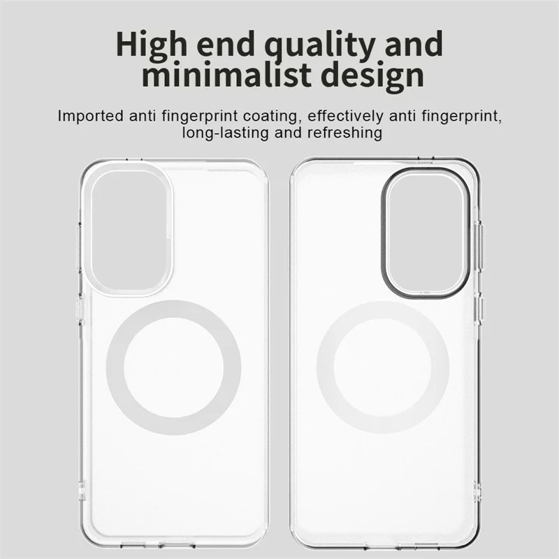 For Samsung Galaxy A57 5G Magnetic Case Anti Drop Hybrid Phone Back Cover - White