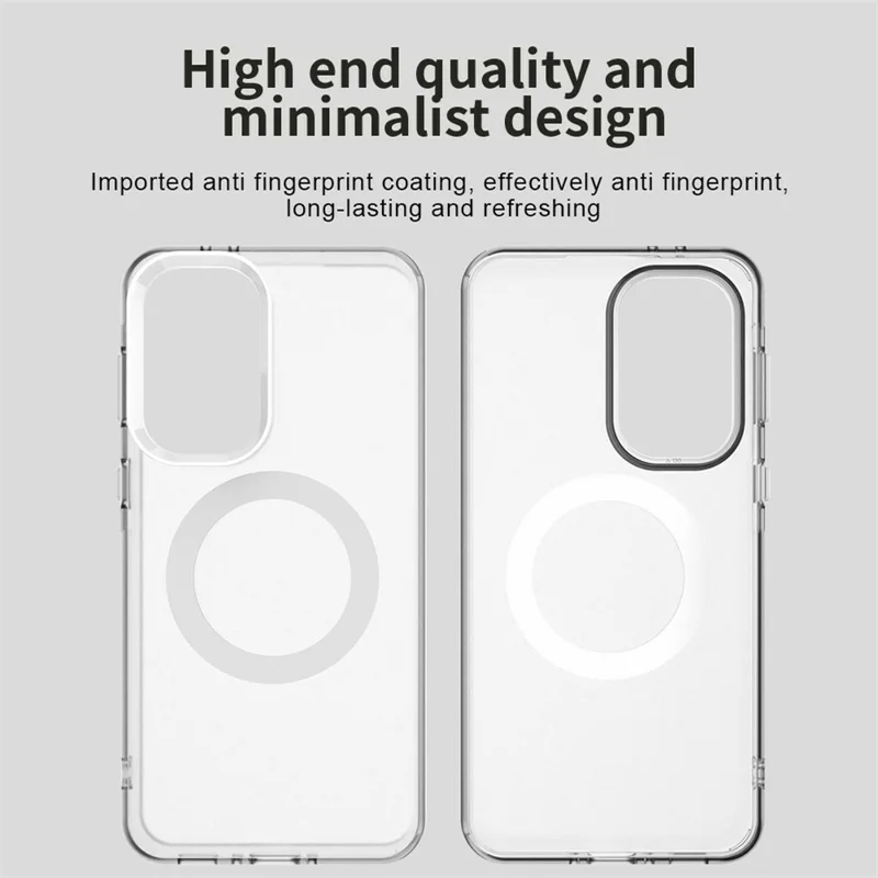 For Samsung Galaxy A37 5G Magnetic Case Anti Drop Hybrid Phone Back Cover - White