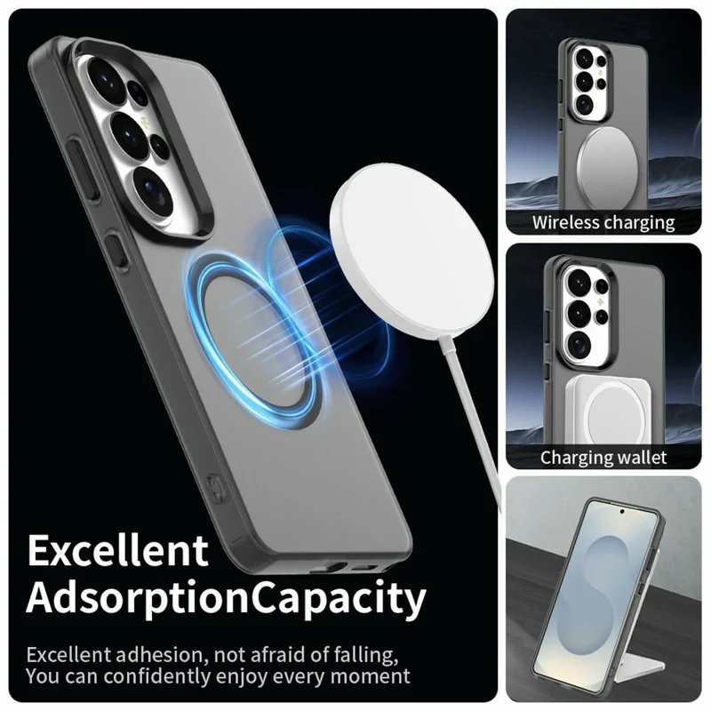 For Samsung Galaxy S26 Ultra Magnetic Case Anti Drop Hybrid Phone Back Cover - Black