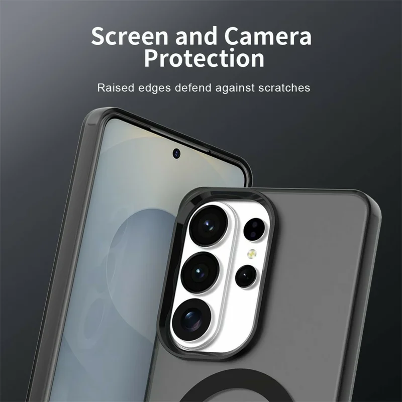 For Samsung Galaxy S26 Ultra Magnetic Case Anti Drop Hybrid Phone Back Cover - Black