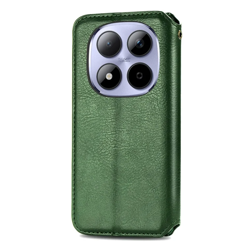 For Xiaomi Redmi Note 15 Pro 5G (Global) Case Rhombus Imprint PU Leather Wallet Phone Cover - Green