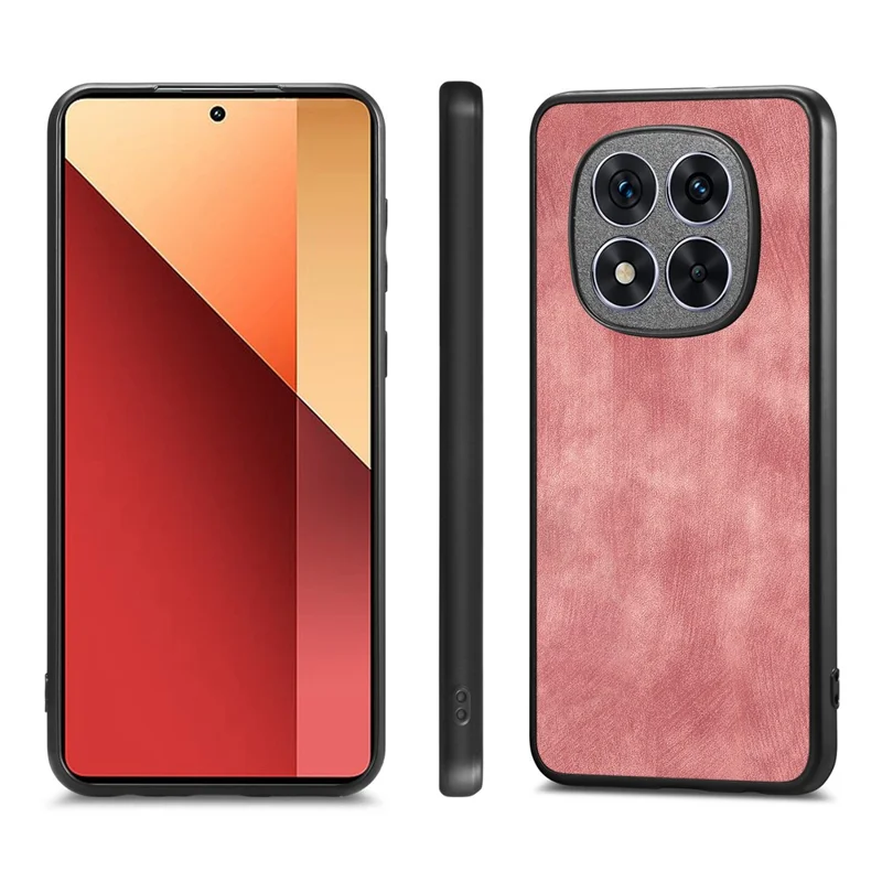 For Xiaomi Redmi Note 15 Pro 5G (Global) Case Shockproof Slim Retro Leather Phone Back Cover - Pink