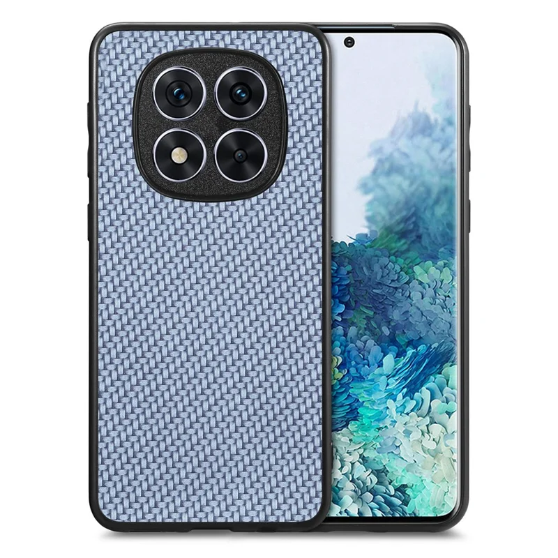 For Xiaomi Redmi Note 15 Pro 5G (Global) Case Carbon Fiber Texture PU Leather + PC + TPU Phone Cover - Blue