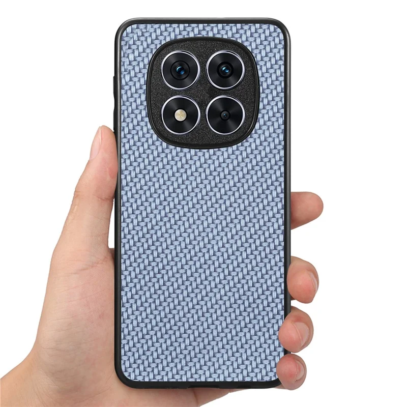 For Xiaomi Redmi Note 15 Pro 5G (Global) Case Carbon Fiber Texture PU Leather + PC + TPU Phone Cover - Blue