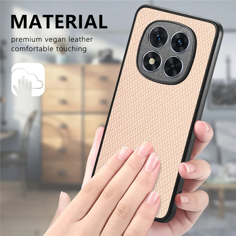 For Xiaomi Redmi Note 15 Pro 5G (Global) Case Carbon Fiber Texture PU Leather + PC + TPU Phone Cover - Blue