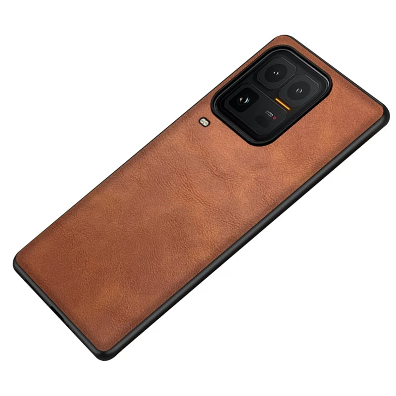 For vivo iQOO 15 Ultra 5G Case Retro Leather Coated PC + TPU Phone Cover - Brown