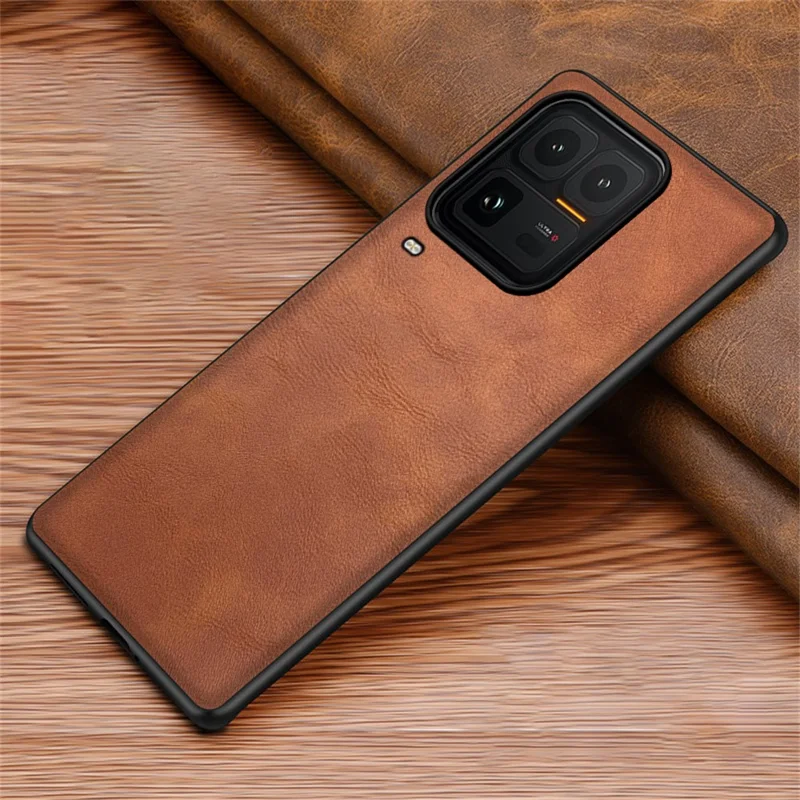 For vivo iQOO 15 Ultra 5G Case Retro Leather Coated PC + TPU Phone Cover - Brown