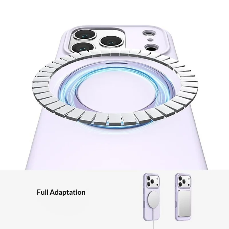 Bulk Purchasing For iPhone 17 Pro Magnetic Case Liquid Silicone Phone Cover with 360 Rotating Kickstand Large Camera Cutout - Purple