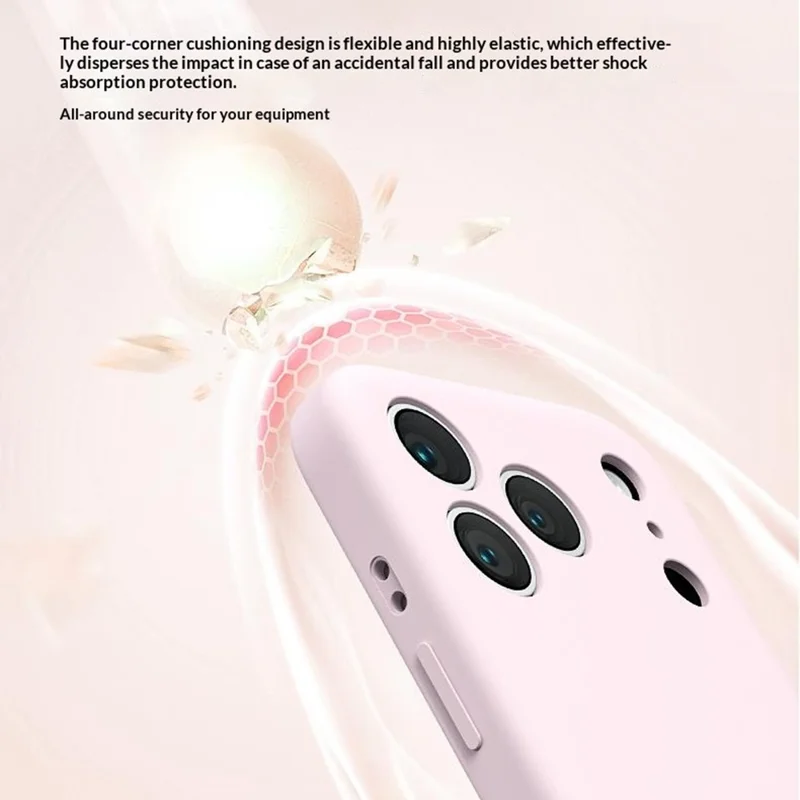 For iPhone 17 Pro Liquid Silicone Case Ultra Thin Skin Touch Shockproof Protection Phone Cover - Cherry