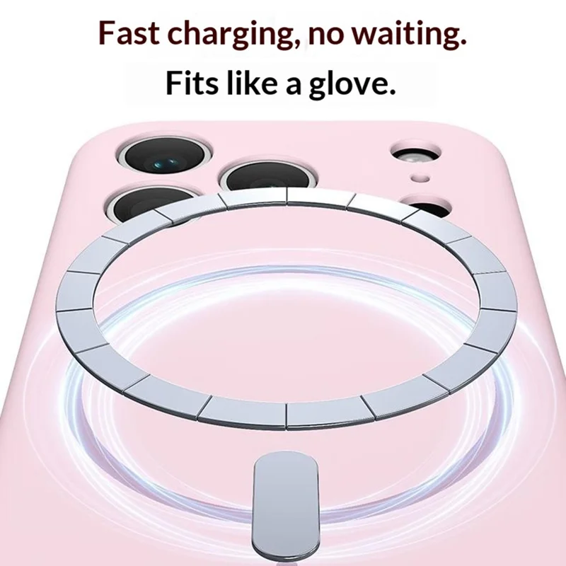 For iPhone 17 Pro Max Magnetic Phone Case Liquid Silicone PC Protective Back Cover Compatible with MagSafe - Cherry