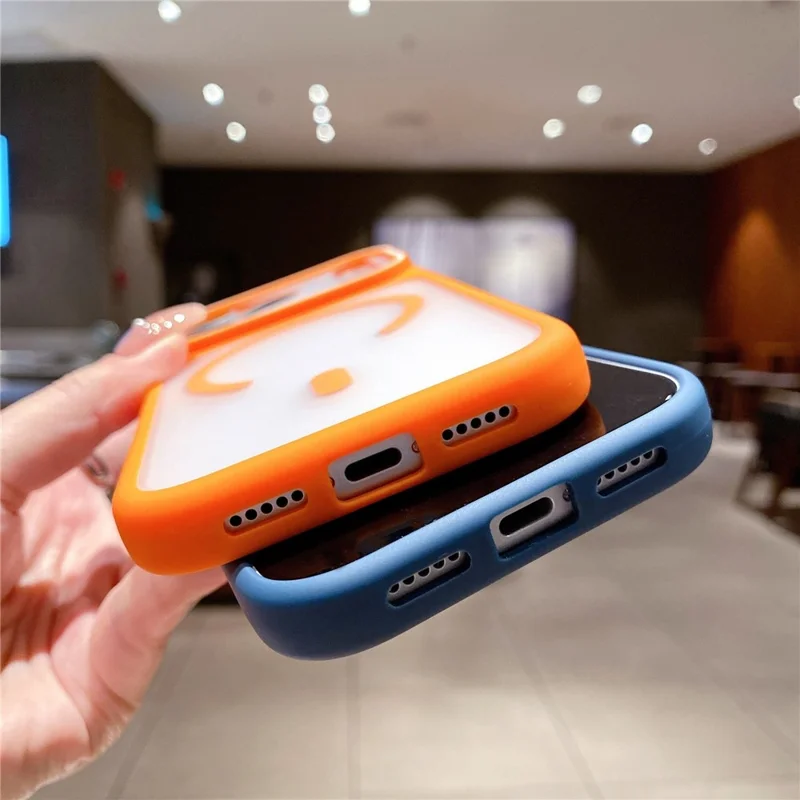 Großhandelskauf für iPhone 17 Pro Magnetische Hülle Mattes Transparentes Anti-Drop TPU PC-Handyhülle Kompatibel mit MagSafe - Orange