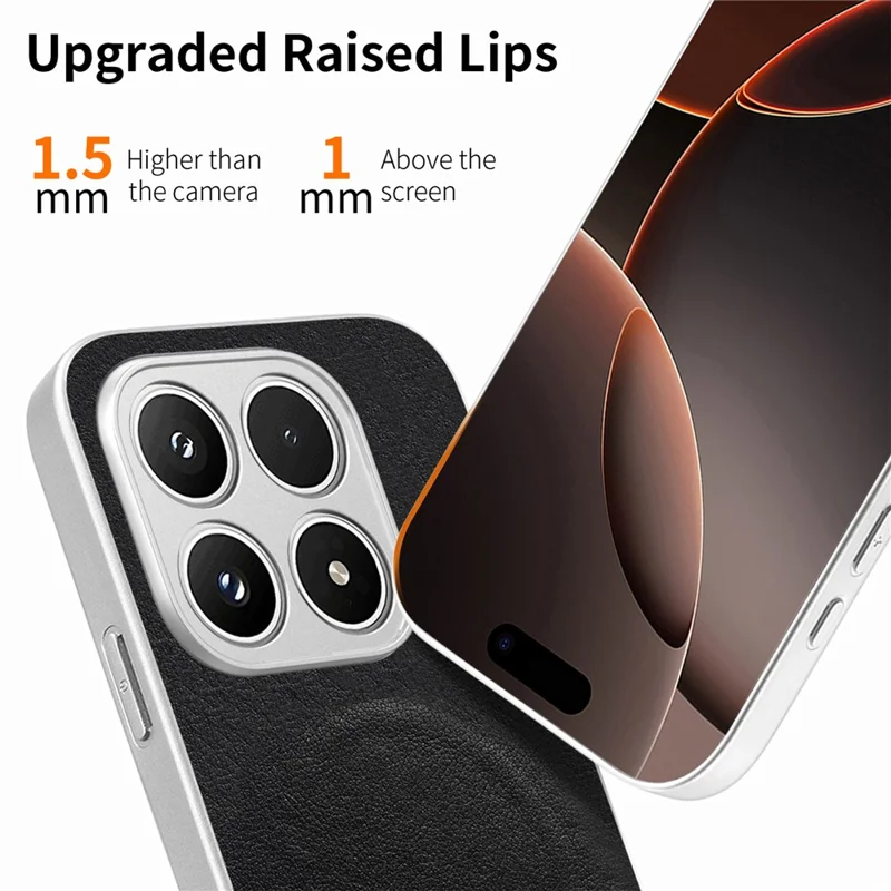 For Xiaomi 17 Magnetic Case Butterfly Bow Pattern PU Leather + TPU + PC Shockproof Phone Cover - Black