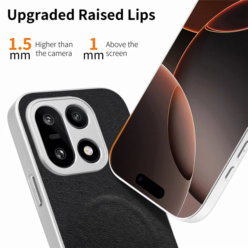 For OnePlus 15 5G Magnetic Case Butterfly Bow Pattern PU Leather + TPU + PC Shockproof Phone Cover - Black