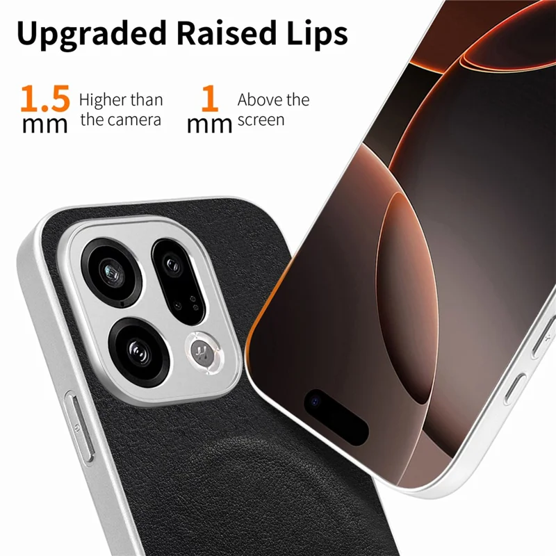 For Oppo Find X9 5G Magnetic Case Butterfly Bow Pattern PU Leather + TPU + PC Shockproof Phone Cover - Black