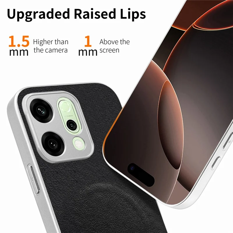 For Oppo Reno14 Pro 5G (Global) Magnetic Case Butterfly Bow Pattern PU Leather + TPU + PC Shockproof Phone Cover - Black