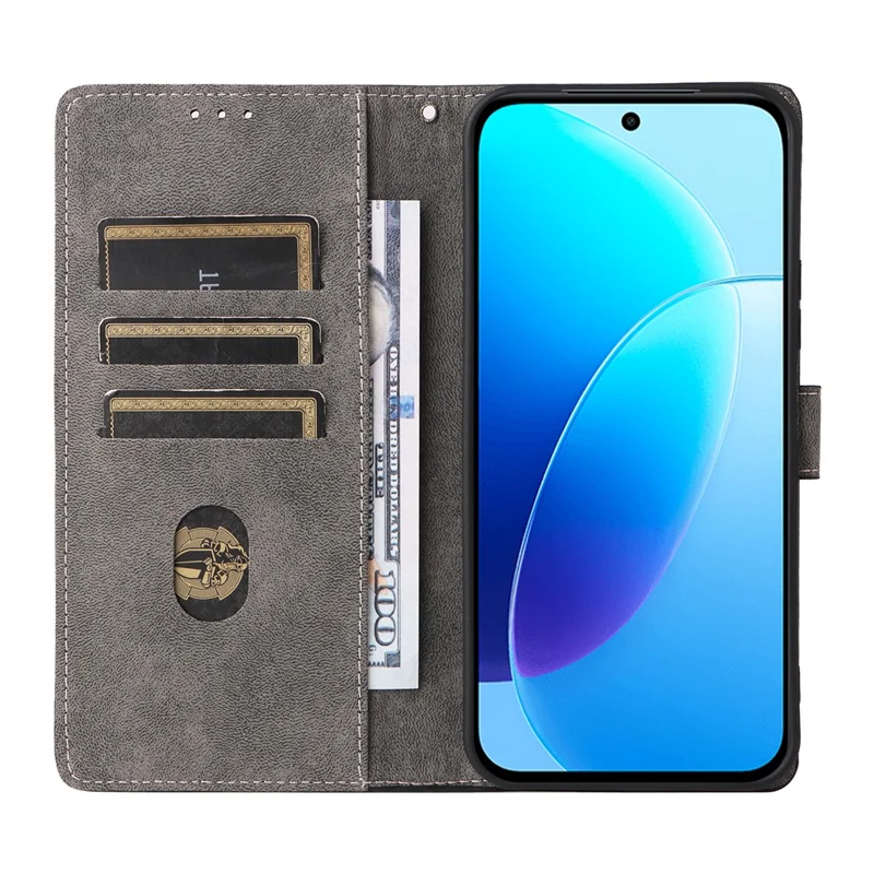 Phone Case For vivo Y31d 4G  /  Y500i 5G Wallet RFID Blocking PU Leather Phone Cover Stand with Strap - Black