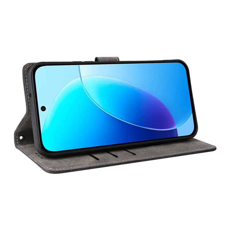 Phone Case For vivo Y31d 4G  /  Y500i 5G Wallet RFID Blocking PU Leather Phone Cover Stand with Strap - Black