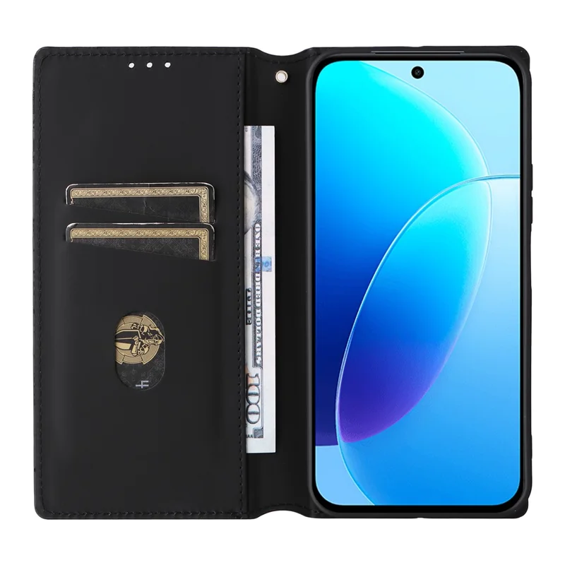 Phone Case for vivo Y31d 4G  /  Y500i 5G Wallet Rhombus Imprinted PU Leather Phone Cover - Silver