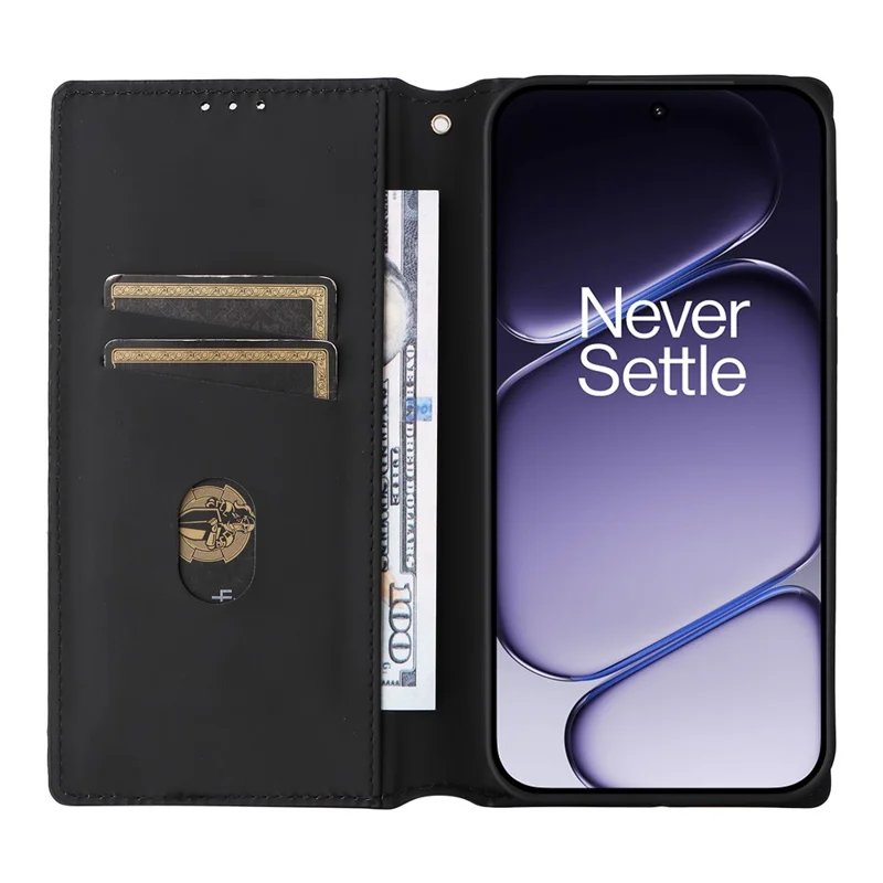 Handyhülle für OnePlus Turbo 6 5G / Turbo 6V 5G, Brieftasche mit Rhombus-Muster, aus geprägtem PU-Leder - Silber