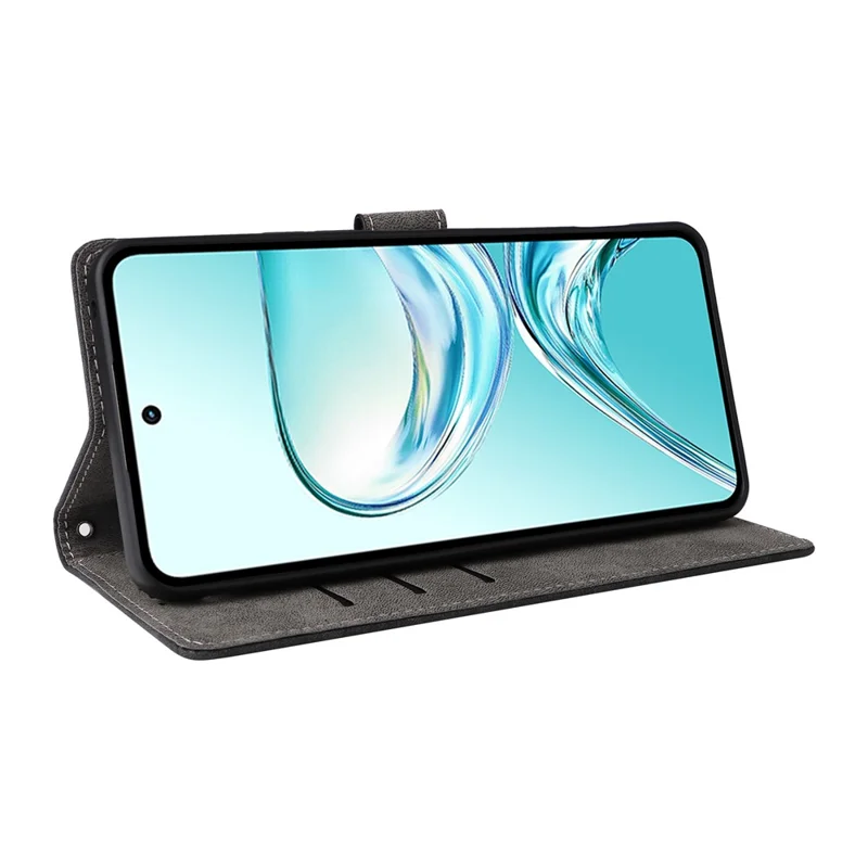 Phone Case For ZTE nubia Focus 2 Ultra 5G Wallet RFID Blocking PU Leather Phone Cover Stand with Strap - Black