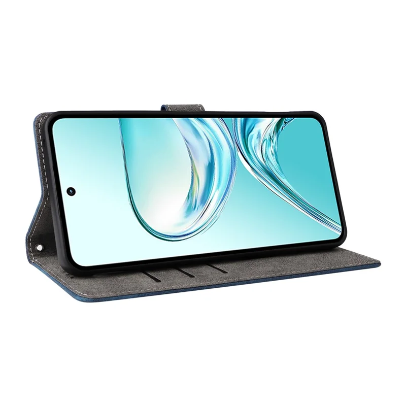 Phone Case For ZTE nubia Focus 2 Ultra 5G Wallet RFID Blocking PU Leather Phone Cover Stand with Strap - Blue