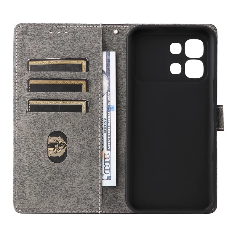 Phone Case For Infinix Note Edge 5G Wallet RFID Blocking PU Leather Phone Cover Stand with Strap - Blue