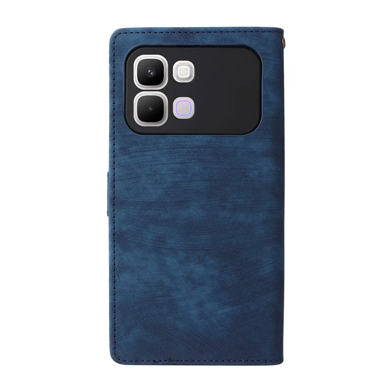 Phone Case For Infinix Note Edge 5G Wallet RFID Blocking PU Leather Phone Cover Stand with Strap - Blue