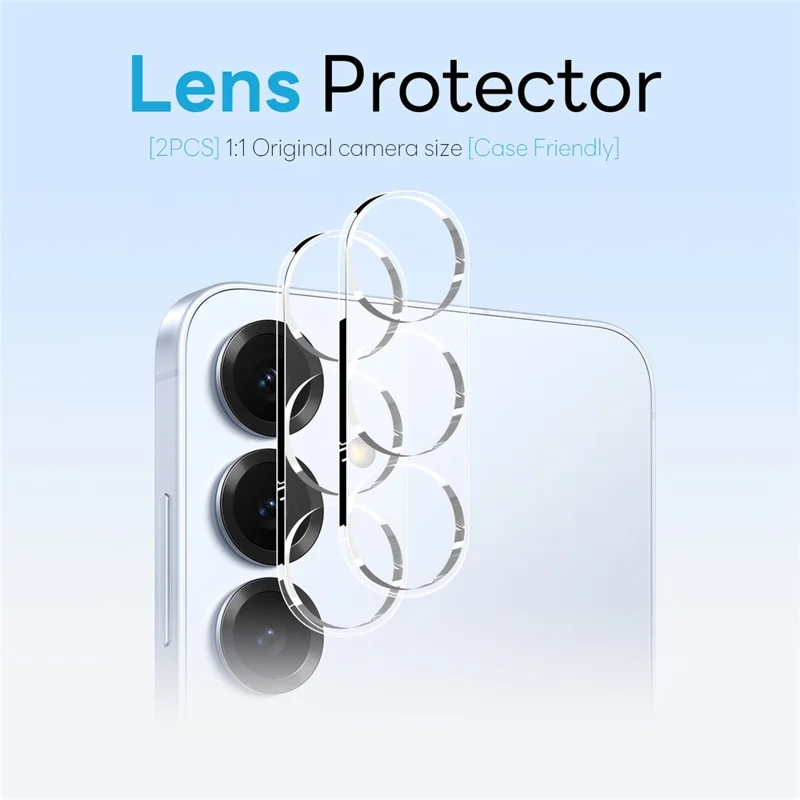 NORTHJO 5 in 1 Set for Samsung Galaxy S25+ Magnetic Case PC + TPU Phone Cover with 2 Front Screen Protector (Support Fingerprint Unlock) + 2 Lens Film - Transparent