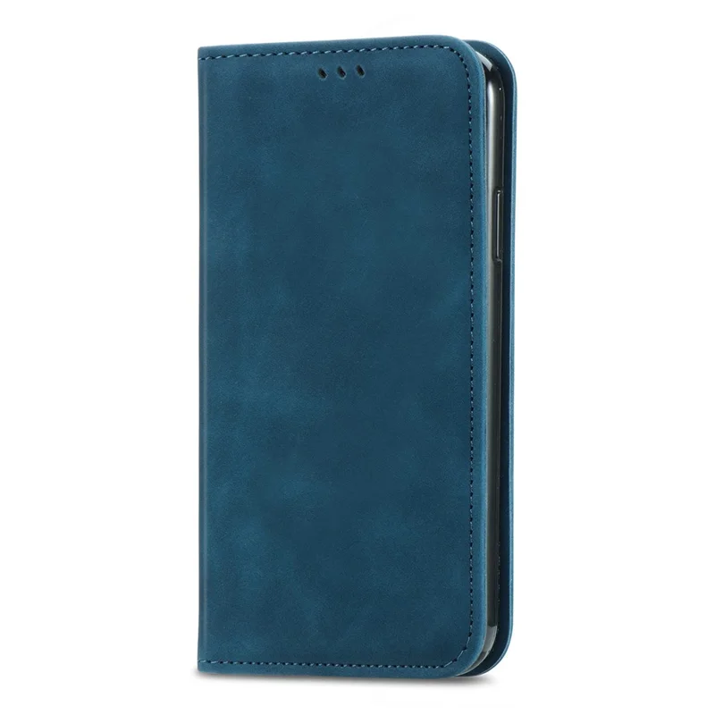 Leather Case with Card Holder for Xiaomi Poco M8 5G  /  Redmi Note 15 5G (Global)  /  Note 15 4G (Global) Magnetic Absorption Phone Cover - Blue