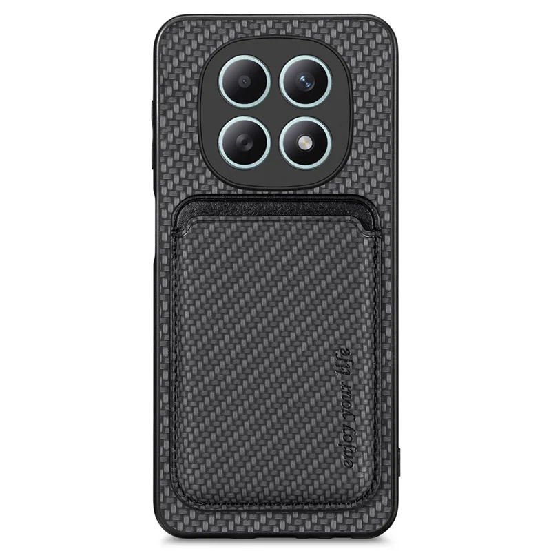 For Xiaomi Redmi Note 15 4G (Global) Magnetic Case Detachable Card Holder Phone Back Cover - Black