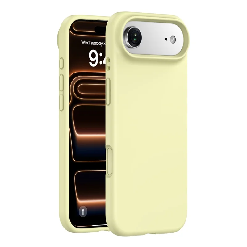 For iPhone Air Case PC + Liquid Silicone Anti-Scratch Lining Phone Cover - Yellow