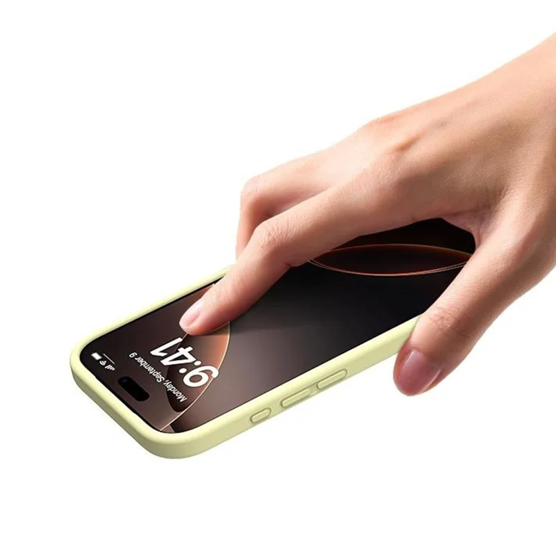 For iPhone Air Case PC + Liquid Silicone Anti-Scratch Lining Phone Cover - Yellow