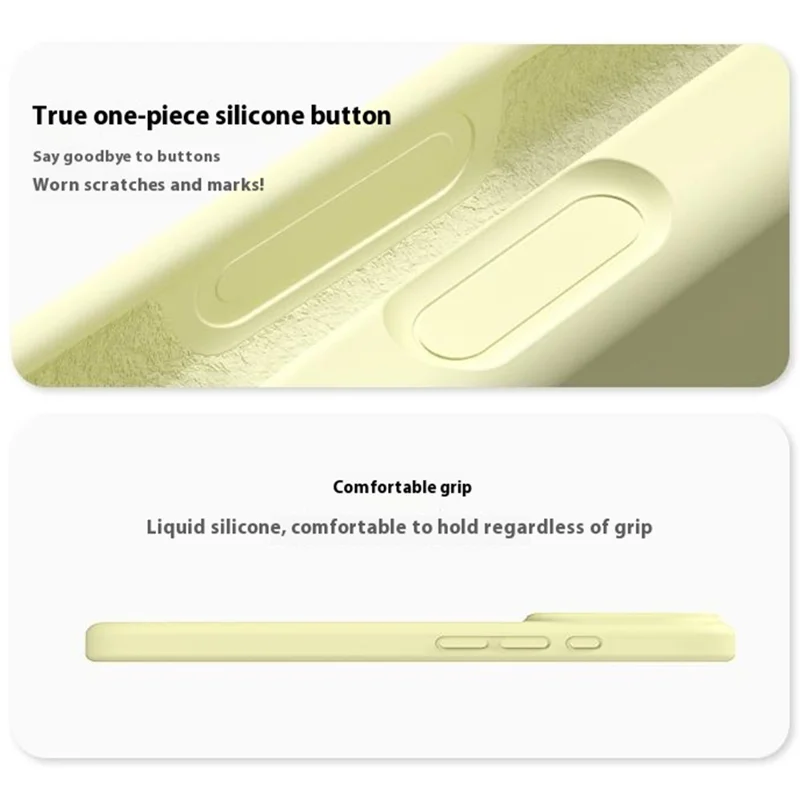 For iPhone Air Case PC + Liquid Silicone Anti-Scratch Lining Phone Cover - Yellow