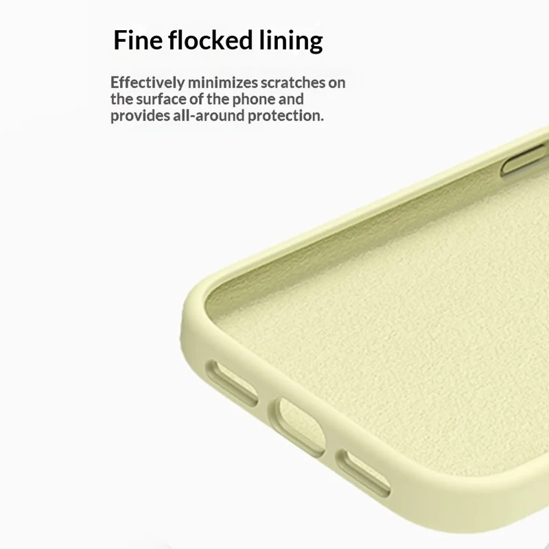 For iPhone 17 Case PC + Liquid Silicone Anti-Scratch Lining Phone Cover - Yellow