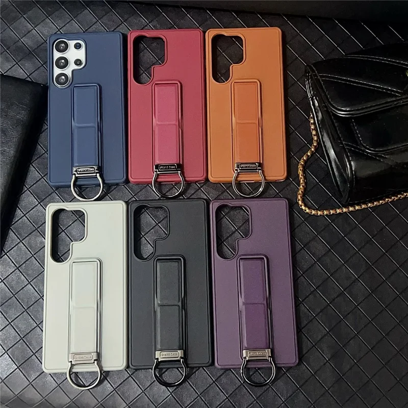 For Samsung Galaxy S25 Ultra Case with Kickstand  /  D-Ring Holder TPU PC Phone Back Cover - Navy Blue