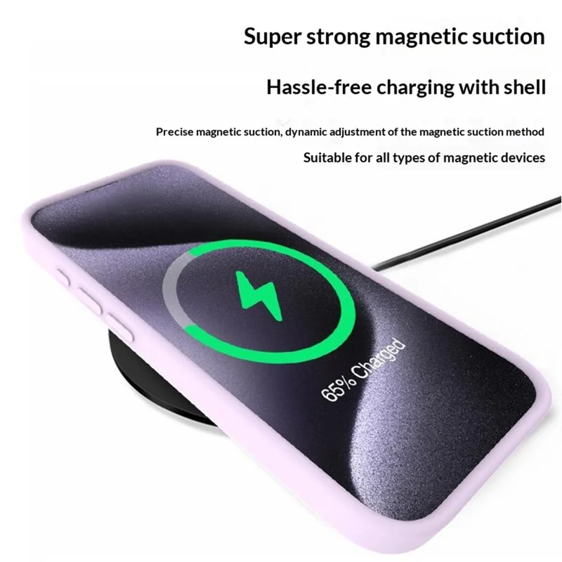 For iPhone 17 Case Compatible with MagSafe PC + Liquid Silicone Phone Cover - Black