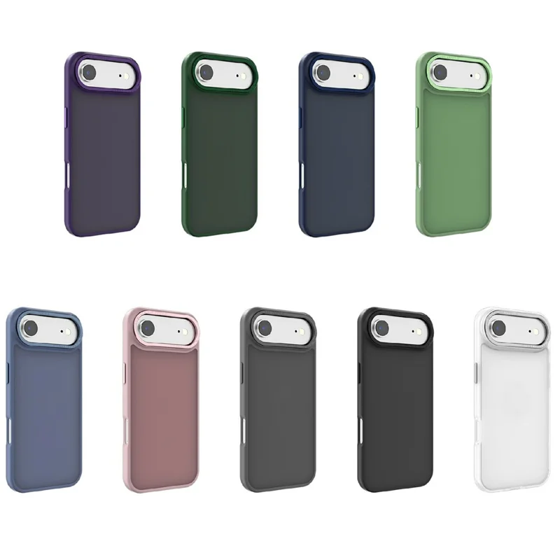 For iPhone Air Case Skin-Touch PC + TPU Translucent Matte Phone Cover - Dark Purple
