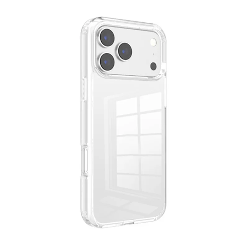 Coque transparente pour iPhone 17 Pro, coque de protection antichoc en TPU et PC résistant aux chutes - Transparent