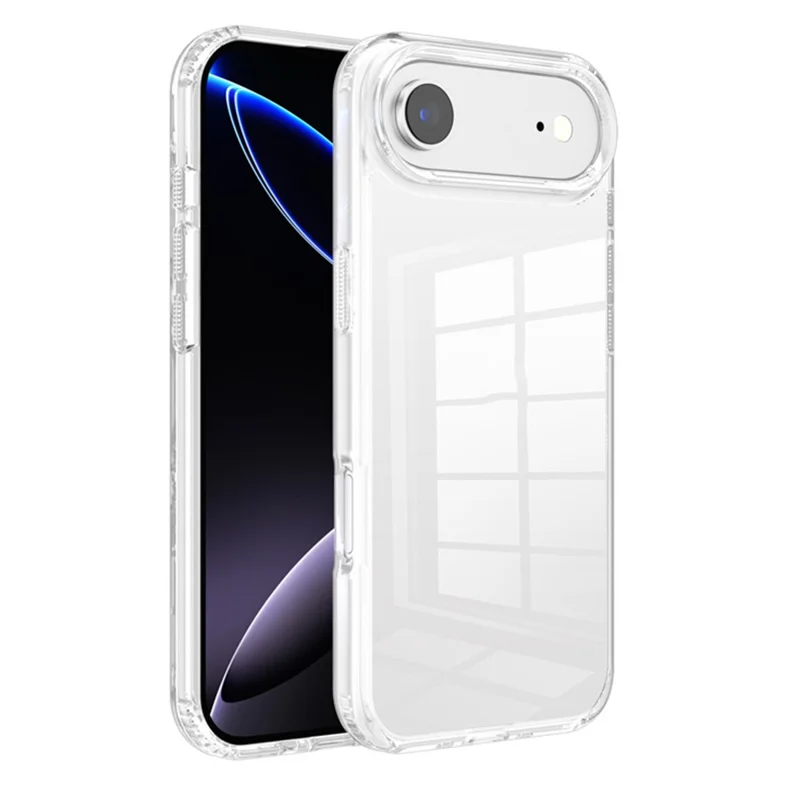 For iPhone Air Clear Phone Case TPU PC Shockproof Anti Drop Protection Cover - Transparent