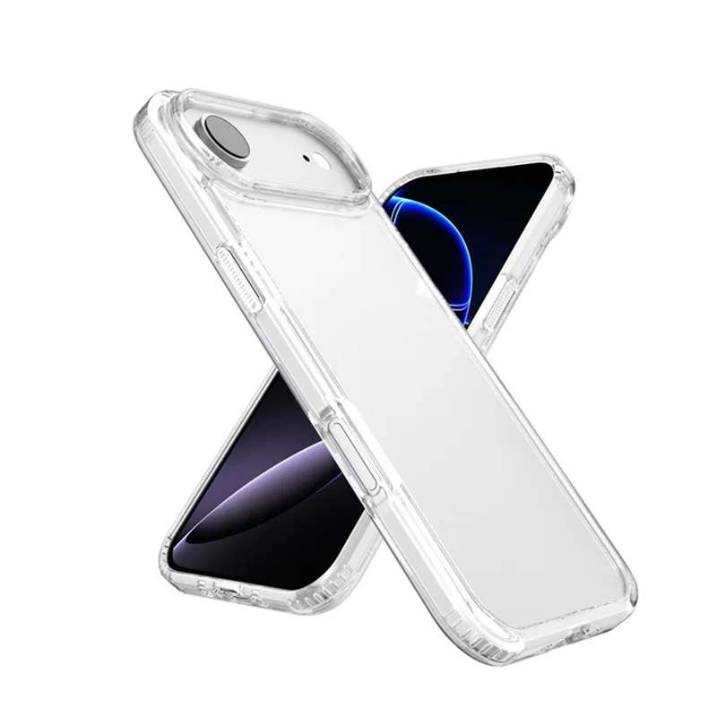 For iPhone Air Clear Phone Case TPU PC Shockproof Anti Drop Protection Cover - Transparent