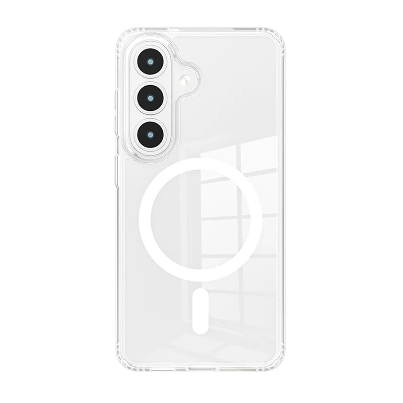 For Samsung Galaxy S26+ Clear Magnetic Case TPU PC Shockproof Phone Cover Compatible with MagSafe - Transparent