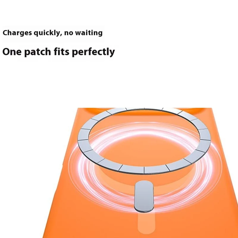 For iPhone 17 Case Compatible with MagSafe Precision Fit PC + Liquid Silicone Protective Phone Cover - Fluorescent Orange