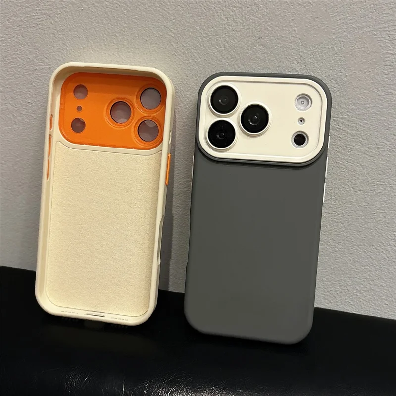 For iPhone 17 Pro Phone Case Skin Feel Silicone Anti Fingerprint Cell Phone Cover - Antique White
