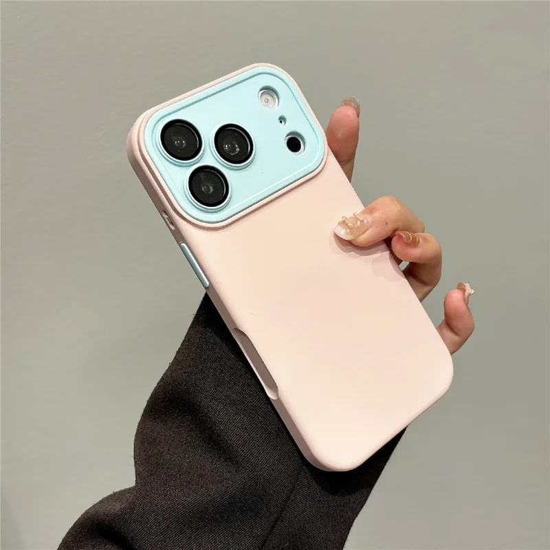 For iPhone 17 Pro Max Phone Case Skin Feel Silicone Anti Fingerprint Cell Phone Cover - Pink