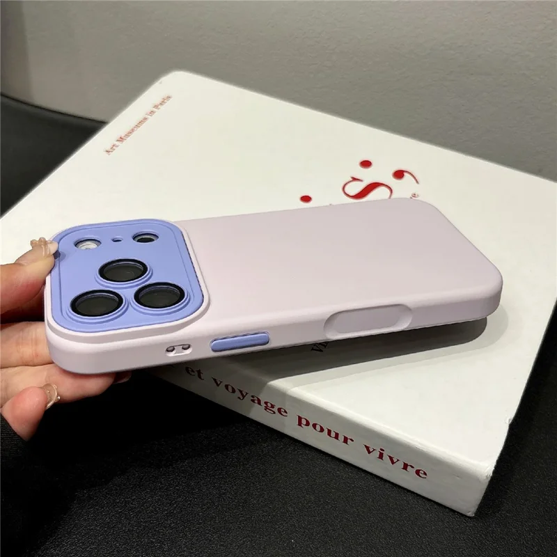 For iPhone 17 Pro Max Phone Case Skin Feel Silicone Anti Fingerprint Cell Phone Cover - Pink