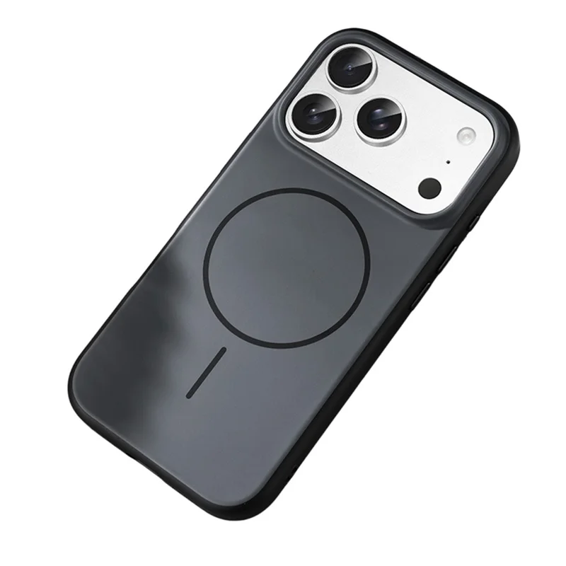 For iPhone 17 Pro Max Magnetic Case Ultra Thin PC TPU Phone Back Cover Compatible with MagSafe - Black