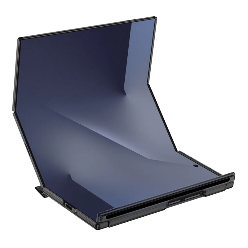 GKK per Samsung Galaxy Z TriFold 5G Custodia Trasparente per Telefono con Doppia Cerniera Magnetica, Protezione Completa, Cover in PC - Nero Trasparente