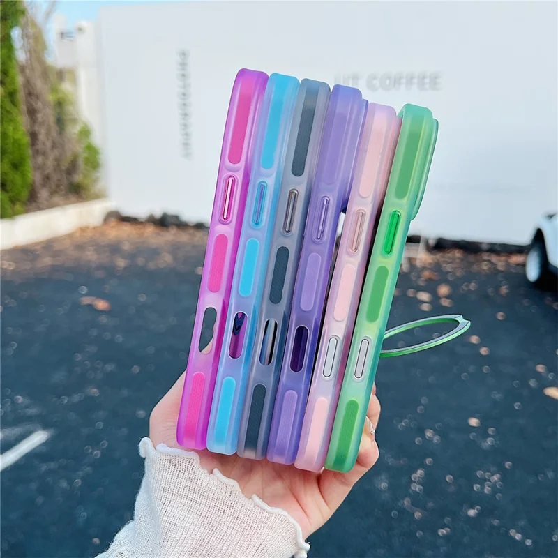 For iPhone 17 Pro Max Magnetic Case Kickstand Skin Touch Rubberized TPU PC Phone Cover Compatible with MagSafe - Green